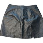 LIONESS Princess Polly  Size M Rizzo Faux Leather Mini Skirt Black High Slit Club Photo 1