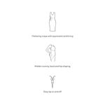 Honeylove M Black Bodycon Midi Dress Sculpting InnerPower Shaping Sexy Cocktail Size M Photo 5