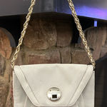 Bag White Leather Shoulder Bag by Elliott Lucca A BEAUTY!! Clean Photo 0