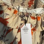 Chic Long Sleeve Floral Dress in Orange and Cream Photo 6