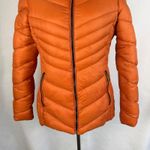 Cliffs Orange Rust Hooded Puffer Jacket Women's Medium Quilted Zip Front Lined Photo 3