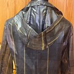 ZARA Transparent Plaid Hooded Raincoat Waterproof Trench Coat Parka Size XS Photo 6