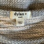 Dylan  Small Knit Sweater Dress Gray Lace Hem Boho Chic Cozy Long Sleeve Tunic Photo 5