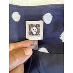 Anne Klein EUC Women's Cropped Polka Dot Jacket Navy/White Bell Sleeves-Size M Photo 3