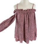 Anthropologie Eri + Ali Romana Off The Shoulder Top Lace Dusty Rose XS NWT Photo 6