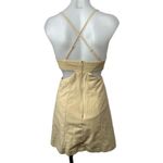 ZARA Yellow Pleated Cut Out Crossback Sleeveless Mini Cami Tank A-line Dress XS Photo 1