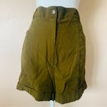 Worthington  Olive Green Faux Suede Shorts Photo 1