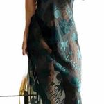 Victoria's Secret  Vintage Gold Label Sheer Maxi Nightgown - Green - Medium Photo 1