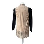 Decree Waterfall Faux Suede Fringe Vest, Sz XS Photo 7