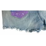 Almost Famous Juniors  Hand Painted Denim Shortalls Bib Overall Shorts Stretch L Photo 9