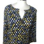 Chico's  Polka Dot Button Neck Dress Black Yellow Gray White‎ Photo 5