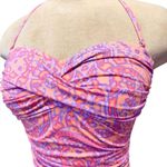 La Blanca Swimsuit One Piece Slimming Strapless Abstract 4 6 Photo 1
