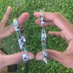 2 pcs Gothic Y2K Rivet Spike Bead Spike Punk Bracelet Style Silver Plated Photo 4