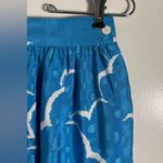 MGM vintage Blue Tropical Print midi Skirt, palm trees, beach. S Photo 2