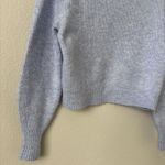 White House | Black Market Blue Fuzzy Turtleneck Sweater Photo 3