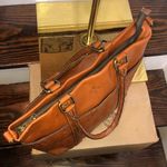 Patricia Nash Burnished Tooled Benvenuto Gold Leather Shoulder Bag Tote EUC Photo 11