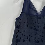 Brixon Ivy  V-Neck Eyelet Floral Lace Top Blue Photo 1