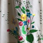 Nanette Lepore  ivory dress with embroidered flowers leaves‎ butterflies size 4 Photo 2