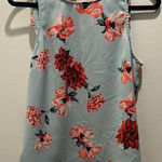 14th & Union Floral Sleeveless Top - Blue & Reds Photo 0