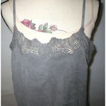 Womens New Ralph Lauren $398 NWT Gray Leather Suede Lace Tank Top Cami Nice 12 Photo 1