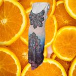 Stiletto's Women's Sleeveless Maxi Dress Lace‎ Floral Pattern Size L Tan Size L Photo 1