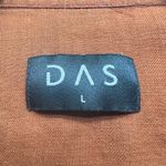 DAS Button Front Long Sleeve Women's Brown Shirt Size Large Breathable Photo 1