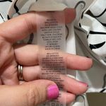 Elie Tahari Graphic Puff Sleeve Button Up Short Sleeve Top White Size Small Photo 9