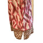 JM Collection 100% Linen Pink, Brown & White Abstract Print Tunic Size 14 Photo 2