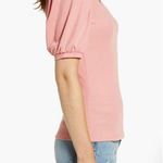 Rachel Parcell ✨ Ribbed Puff Sleeve Peachy Sz Medium Tee✨ Photo 2