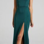 Showpo Raquelle Square Neck Maxi Dress Dark Green Size 12 EUC!!! Photo 0