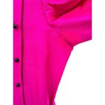 Vtg Abrizzi 100% Pure Silk Dress Pink Asymmetrical Neck Puff Sleeve Belted 6 Photo 7