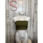 Topshop  tube green top size small Photo 1