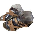 Nicole Women's Albany Brown Strappy Thong Slip On Wedge Sandals Size 7W Sku 25 Photo 2