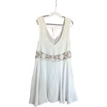 Free People Womens White Summer Feeling Sleeveless Gauze Mini Dress - Sz XS Photo 1