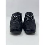 Aeropostale Aerosoles Women's Black Patent‎ Slip On Square Toe Heels Chain Design Size 7 1/2 Photo 3