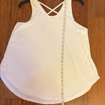 LuLaRoe  Cream Crisscross Back Tank Top Photo 2