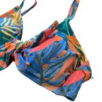 Kona Sol WOMEN'S New Swim Abstract Tropical Print Tie-Front Bikini Top Photo 3