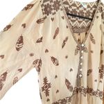 Spell & the Gypsy Bohemian Feather Skull Print Romper Brown Photo 5