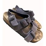 Birkenstock  gray women’s leather suede shoe sandal size 5.5 (36) SKU 4298 Photo 9