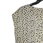 Ann Taylor  LOFT Petites Sleeveless Top Size MP Light Yellow Black Gray Splotches Photo 2
