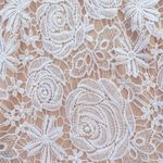 LOVE x DESIGN White Lace Lattice Taupe Shell Sleeveless Mini Dress Size XS Photo 5