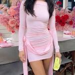 LIONESS  Glory Mini Dress in Blush XLarge New Womens Long Sleeve Pink Photo 8