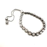Premier Designs studded statement crystal bracelet adjustable silvertone silver Photo 6