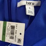 Bar III Tiered Sleeveless Blue Lace-Up A Line Dress Size L NWT Photo 3