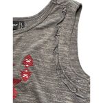 Cruel Denim Charcoal Southwestern Graphic Tank with Ruffle M Gray Size M Photo 5