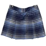 Liz Golf Skort front pockets and one back pocket side zip blue plaid Size 4 Photo 2