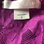 Victoria's Secret Victoria’s Secret SEXY Sheer Stretch Lace Chemise Cut~Out Sz. L Violet Coqueete Photo 6
