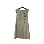 Alex Marie Crew Neck Plaid Brown Sheath Dress Sz 12 Photo 1