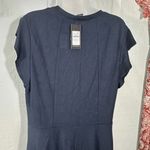 City Chic  Women’s Aubree Frill Shoulder Navy Blue Ponte Crewneck Size 14 NWT Photo 7