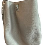 Rebecca Minkoff  Grey Pebbled Leather Shoulder‎ Bag Silver Hardware Photo 7